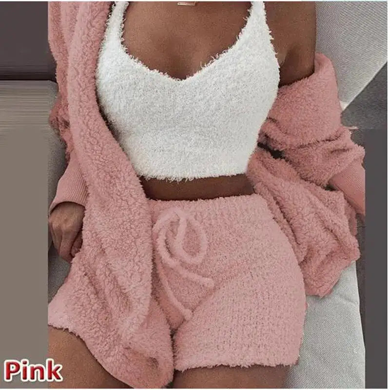 Fluffy Knit Hooded Sweater