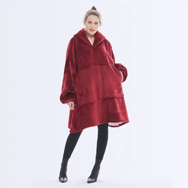 Cozy Oversized Blanket-Hoodie