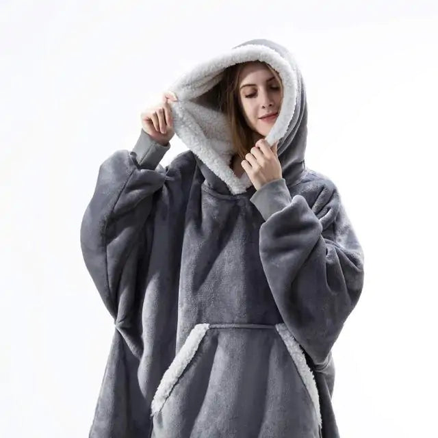 Cozy Oversized Blanket-Hoodie