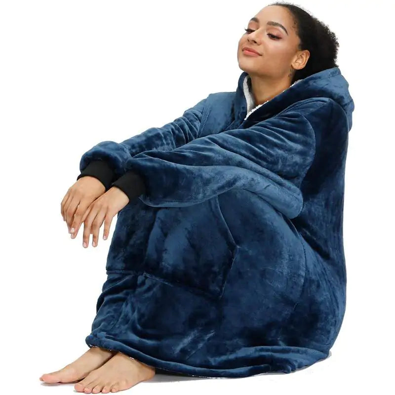 Cozy Oversized Blanket-Hoodie